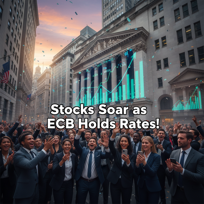US Stocks Soar as ECB Holds Rate at 2%